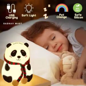TOYLURA Cute Panda Silicone Night Light for Kids Bedroom